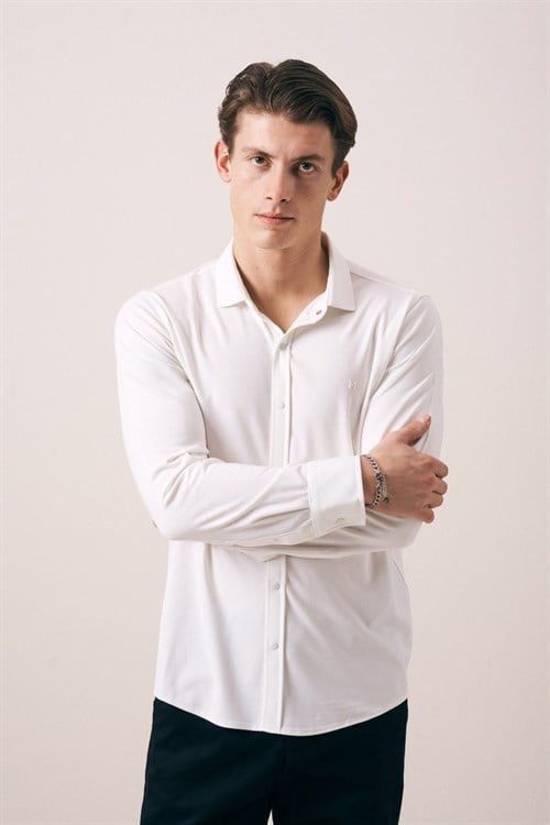 Wholesale Mens Ecru Shirt