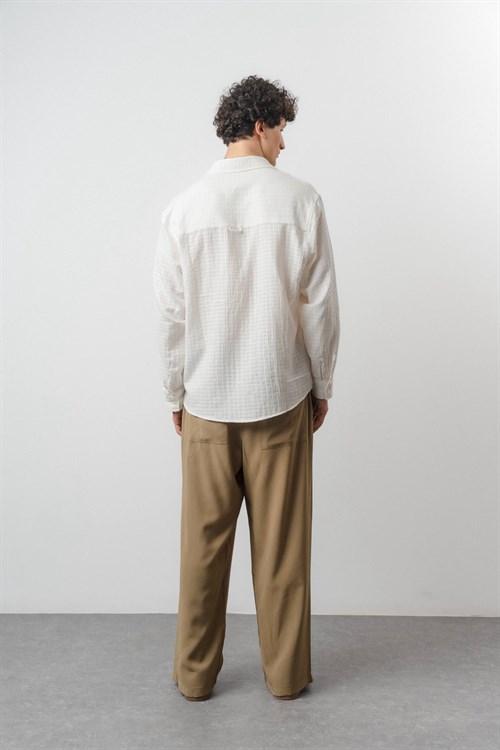 Wholesale Mens Ecru Shirt