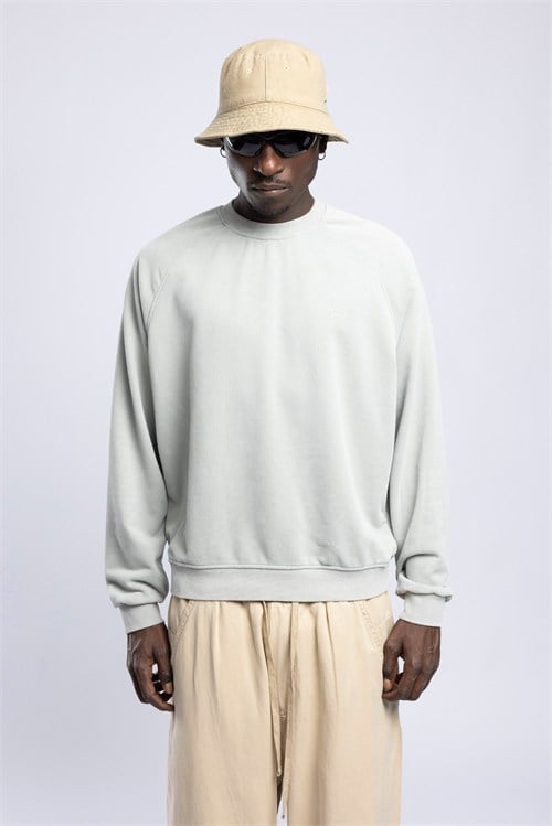 Wholesale Men's Ecru Sweatshirt  1503FW27-MRT-4638