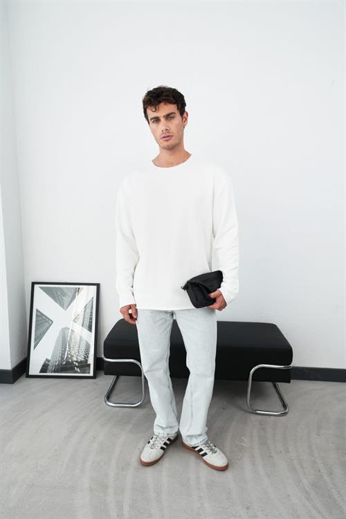 Wholesale Mens Ecru Sweatshirt