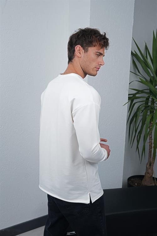 Wholesale Mens Ecru Sweatshirt