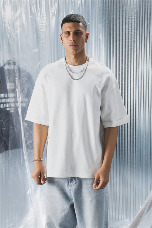 Wholesale Mens Ecru T-Shirt 