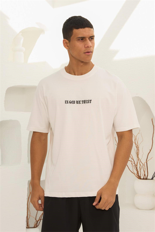 Wholesale Mens Ecru T-Shirt