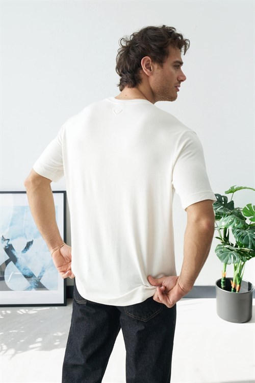 Wholesale Mens Ecru T-Shirt