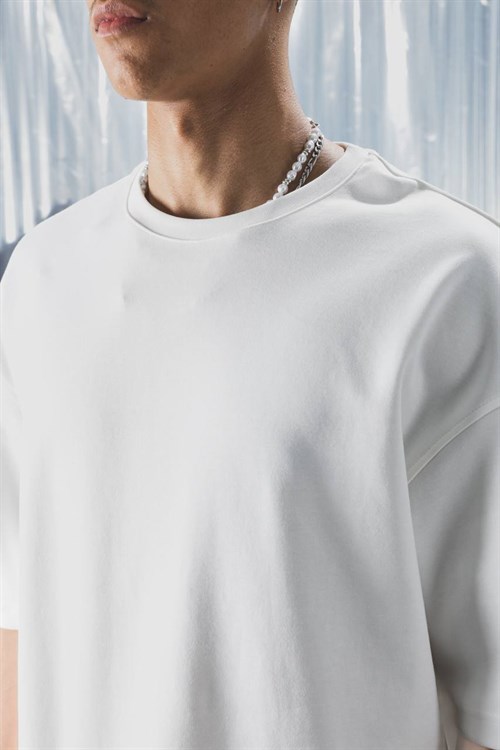Wholesale Mens Ecru T-Shirt 
