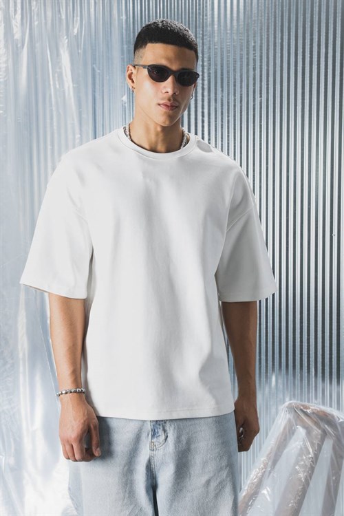 Wholesale Mens Ecru T-Shirt 