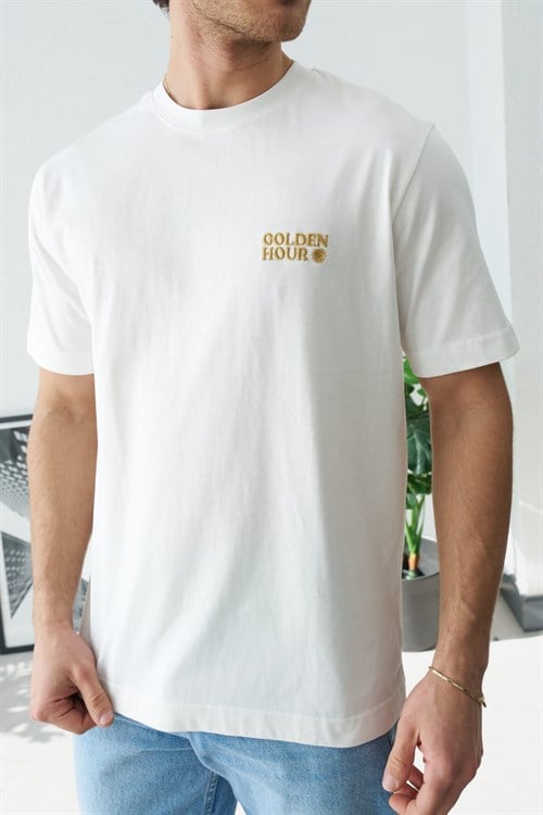 Wholesale Mens Ecru T-Shirt