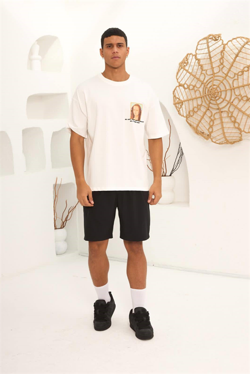 Wholesale Mens Ecru T-Shirt