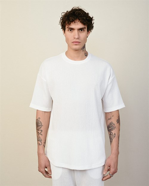 Wholesale Mens Ecru T-Shirt