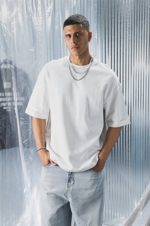 Wholesale Mens Ecru T-Shirt 