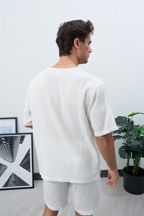 Wholesale Mens Ecru T-Shirt