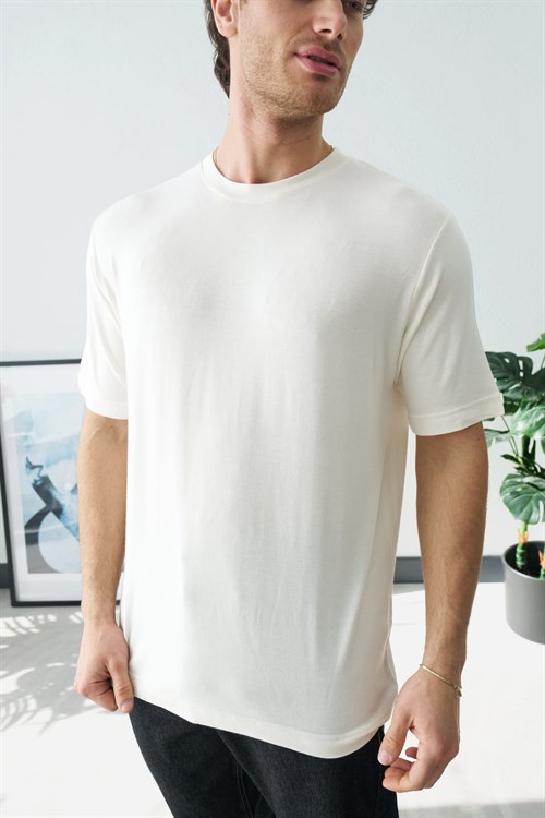 Wholesale Mens Ecru T-Shirt