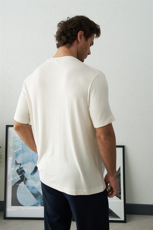 Wholesale Mens Ecru T-Shirt