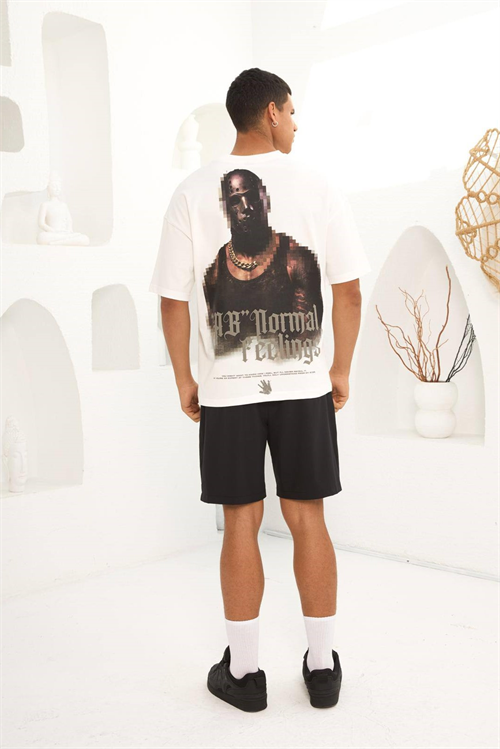 Wholesale Mens Ecru T-Shirt