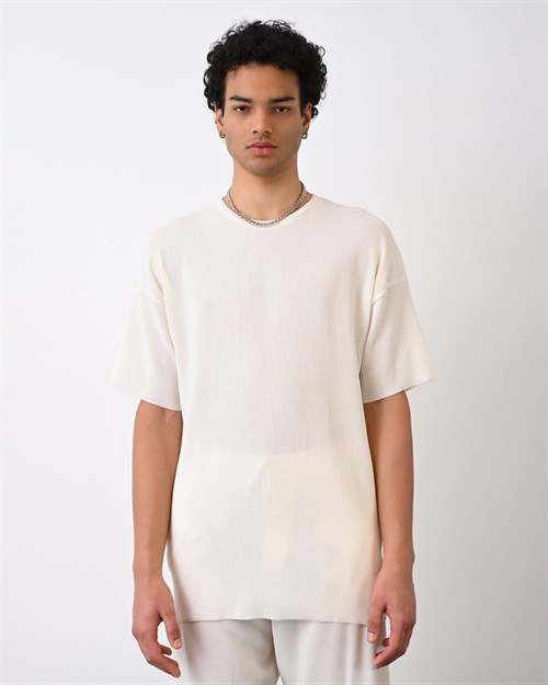 Wholesale Mens Ecru T-Shirt