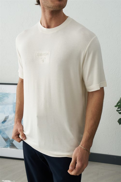 Wholesale Mens Ecru T-Shirt