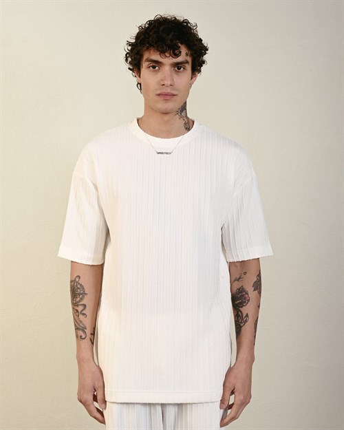 Wholesale Mens Ecru T-Shirt