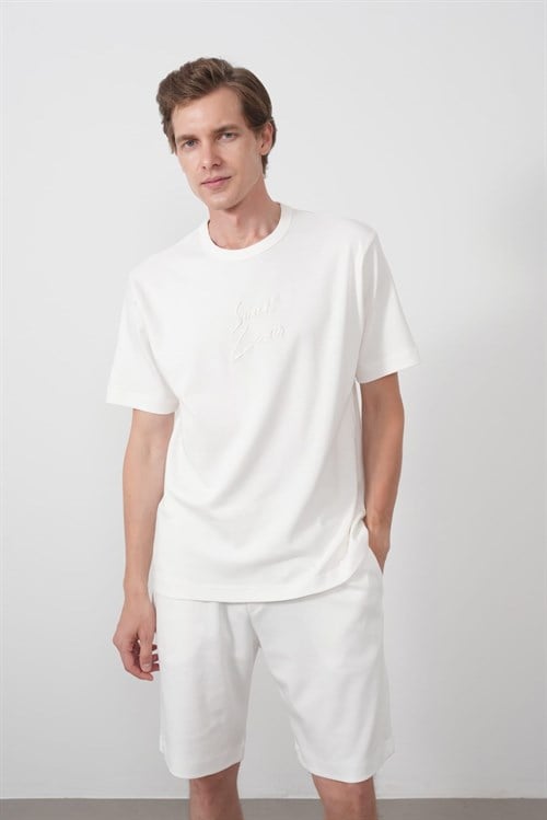 Wholesale Mens Ecru T-Shirt