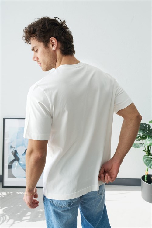 Wholesale Mens Ecru T-Shirt