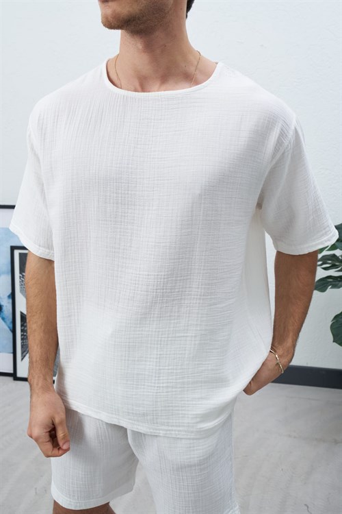 Wholesale Mens Ecru T-Shirt