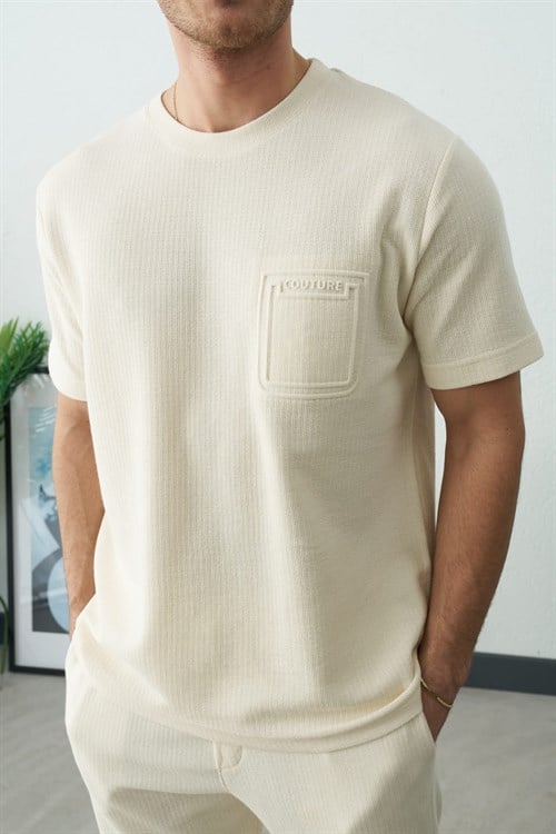 Wholesale Mens Ecru T-Shirt