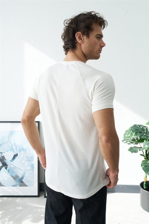 Wholesale Mens Ecru T-Shirt