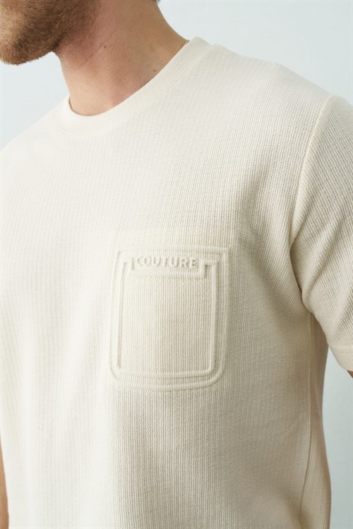 Wholesale Mens Ecru T-Shirt