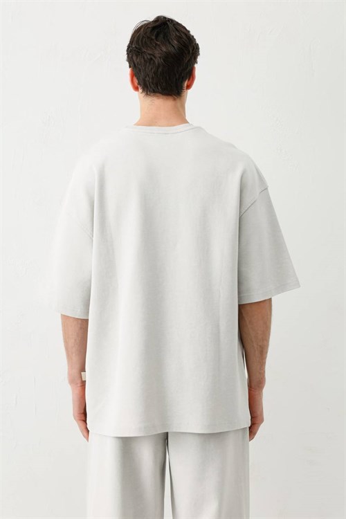 Wholesale Mens Ecru T-Shirt and Pants Set
