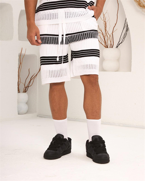 Wholesale Mens Ecru T-Shirt and Shorts Set