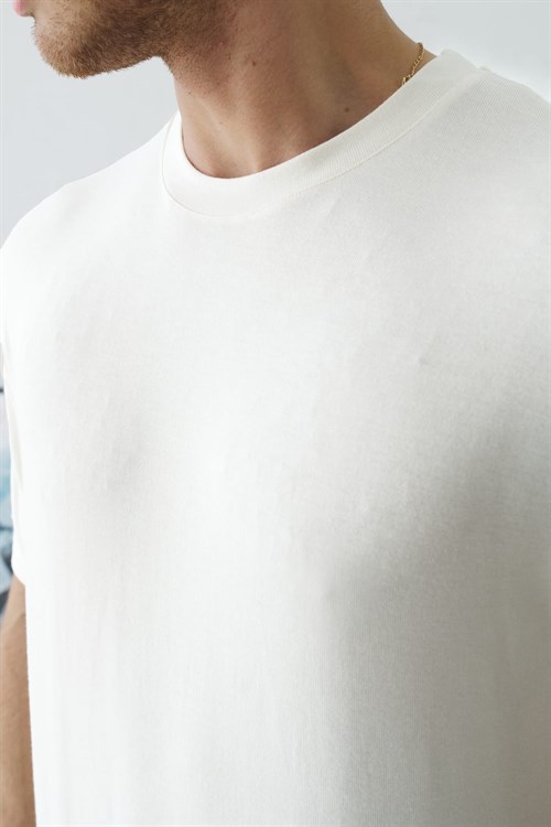 Wholesale Mens Ecru T-Shirt