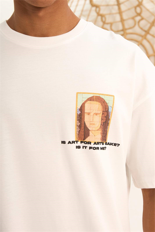 Wholesale Mens Ecru T-Shirt