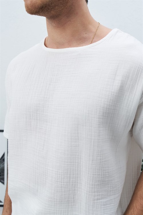 Wholesale Mens Ecru T-Shirt