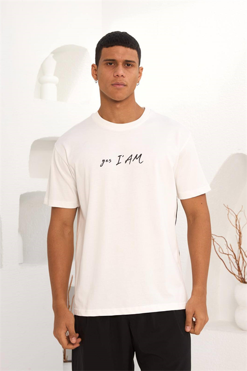 Wholesale Mens Ecru T-Shirt