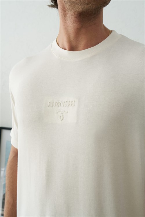 Wholesale Mens Ecru T-Shirt