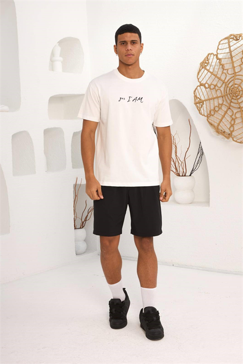 Wholesale Mens Ecru T-Shirt