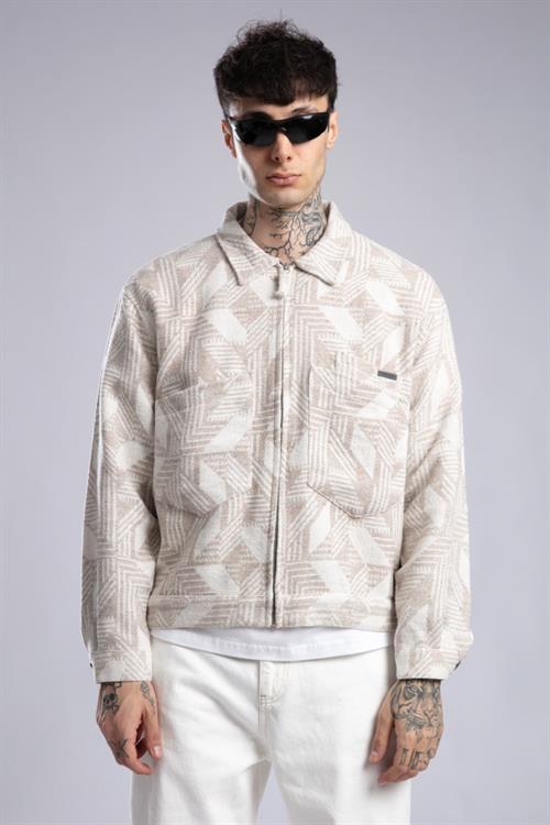 Wholesale Mens Ecru Winter Jacket