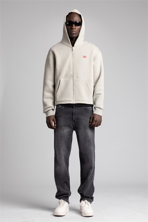 Wholesale Mens Gray Embroidered Sweatshirt 