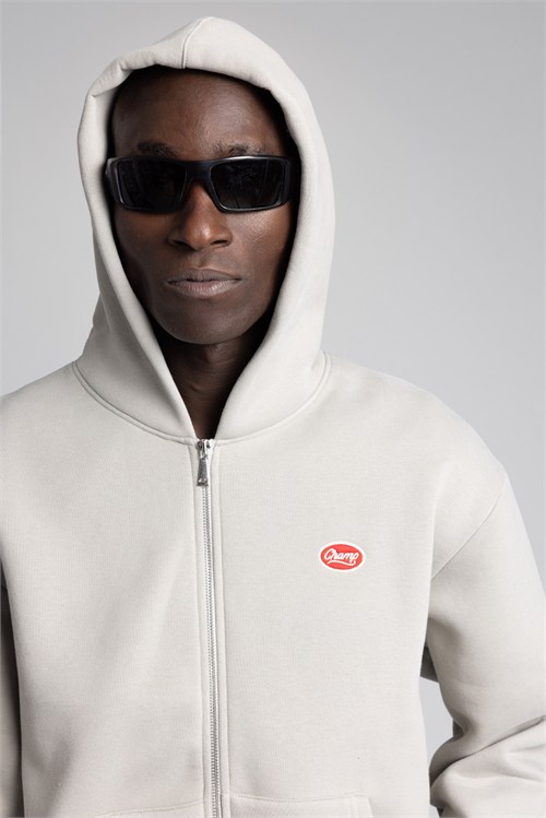 Wholesale Mens Gray Embroidered Sweatshirt 