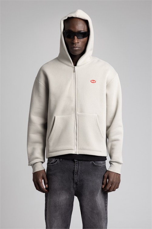 Wholesale Mens Gray Embroidered Sweatshirt 