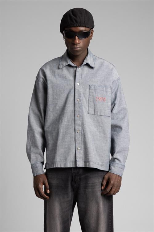 Wholesale Mens Gray Jean Shirt