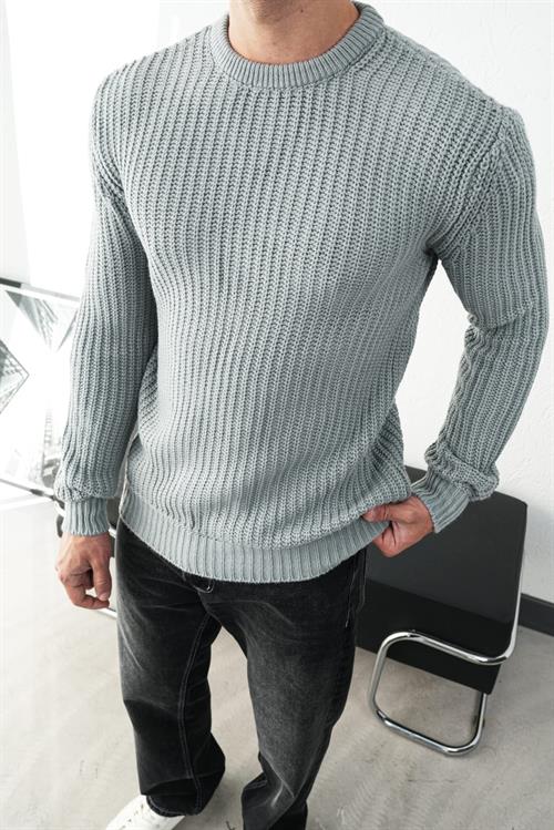 Wholesale Mens Gray Knit Sweater