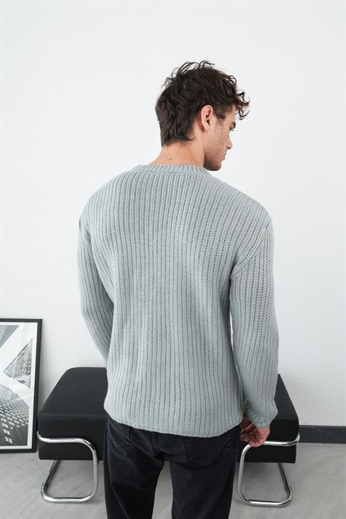 Wholesale Mens Gray Knit Sweater