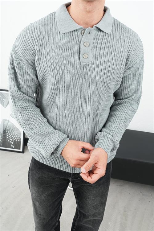 Wholesale Mens Gray Knit Sweater