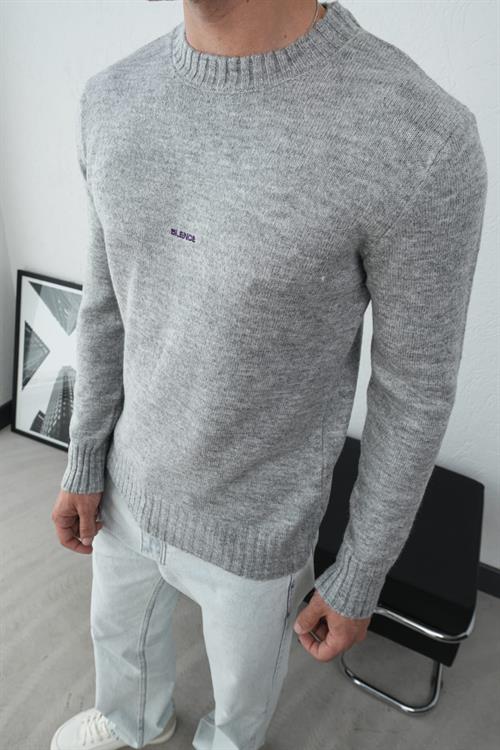 Wholesale Mens Gray Knit Sweater