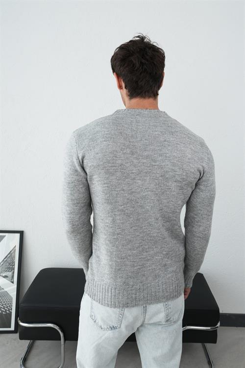 Wholesale Mens Gray Knit Sweater