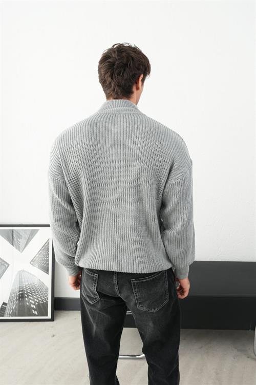 Wholesale Mens Gray Knit Sweater