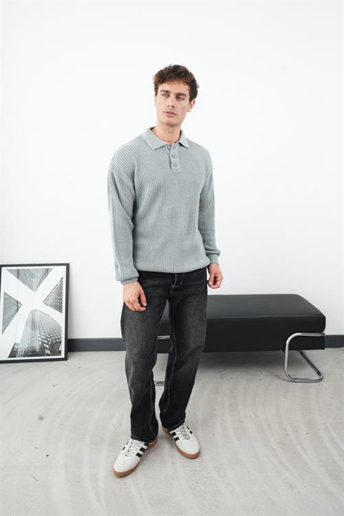 Wholesale Mens Gray Knit Sweater