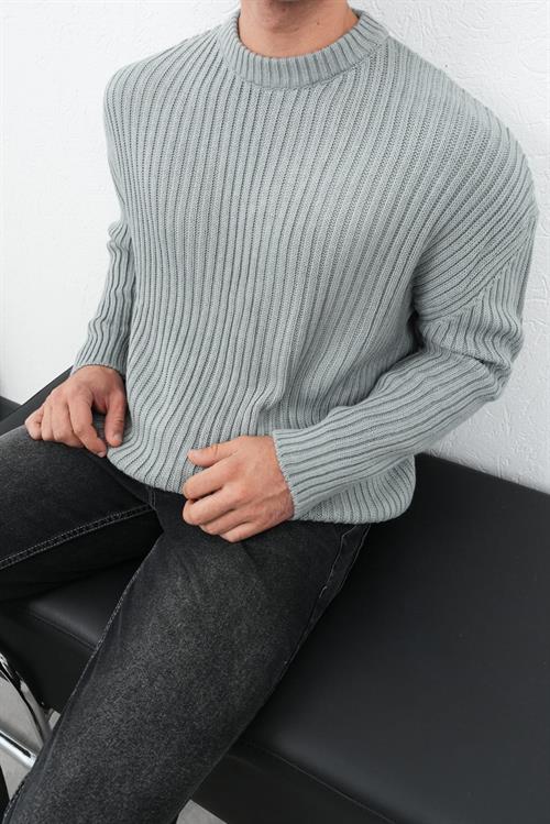Wholesale Mens Gray Knit Sweater