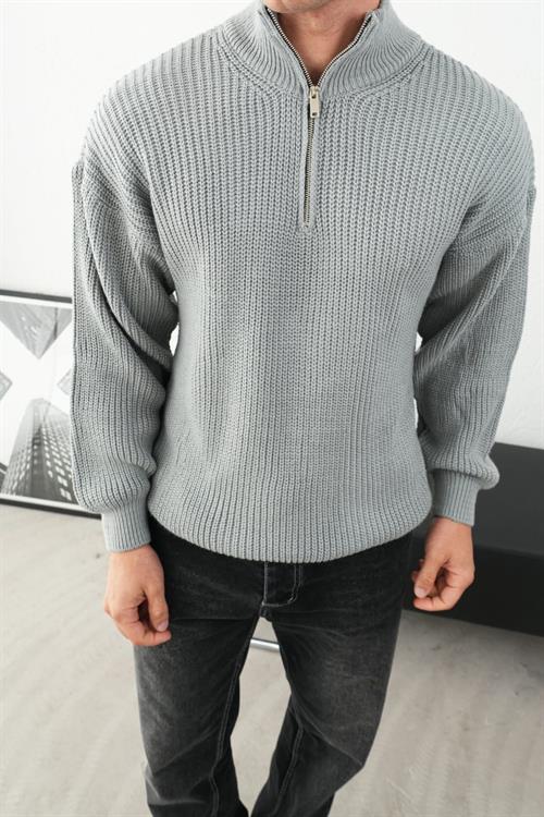 Wholesale Mens Gray Knit Sweater