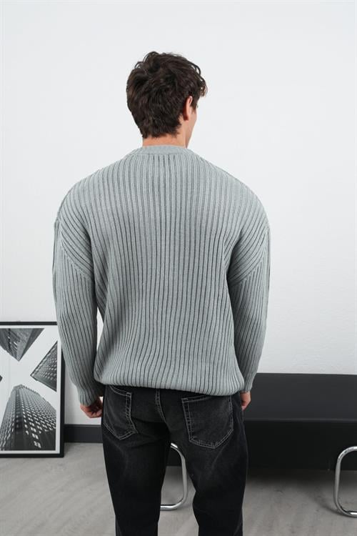 Wholesale Mens Gray Knit Sweater